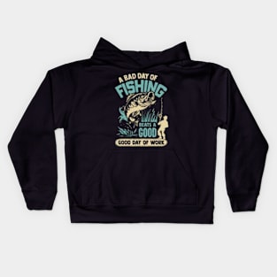 bad day fishing Kids Hoodie